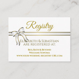 白および金ゴールドのリ結婚ボンのレジストリエンクロージャ エンクロージャーカード