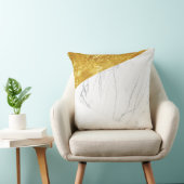 白および金ゴールドの大理石 クッション (椅子)