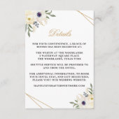 白および金ゴールド幾何学的フローラ詳細カード エンクロージャーカード (正面)