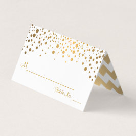 白および金ゴールド紙吹雪2 | 座席表 名刺