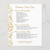 白および金ゴールド華美フローラ縁ど チラシ (裏面)