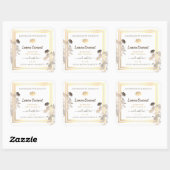 白および金ゴールド製品のパッケージ化ラベル スクエアシール (シート)