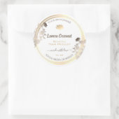 白および金ゴールド製品のパッケージ化ラベル ラウンドシール (バッグ)