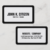 白および黒によって円形にされる端の名刺 名刺 (正面/裏面)