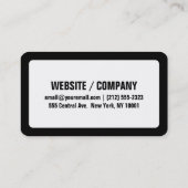 白および黒によって円形にされる端の名刺 名刺 (裏面)