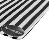 白および黒のストライプは|個人化なります カッティングボード (角)