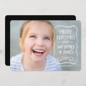 白お洒落いクリスマス シーズンカード (正面/裏面)