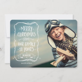 白お洒落いクリスマス シーズンカード