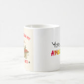 白お洒落うさぎライフマグ コーヒーマグカップ (中央)