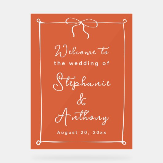 白お洒落イタリアン弓の日結婚没 アクリルサイン (正面)