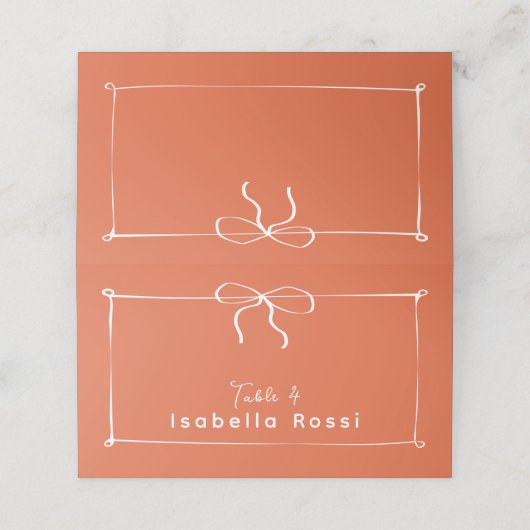 白お洒落イタリアン弓の日結婚没 プレイスカード (外部開封)