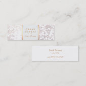 白お洒落グリッター《写真》ぼけ味エレガント金ゴールド枠 スキニー名刺 (正面/裏面)