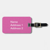 白お洒落デイジーフラワーピンク ラゲッジタグ (正面横)