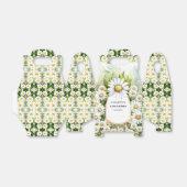 白お洒落デイジー赤ちゃんシャワー フェイバーボックス (折り畳みなし)