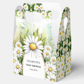 白お洒落デイジー赤ちゃんシャワー フェイバーボックス (オープン)