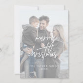 白お洒落メリークリスマス2縦写真 シーズンカード (正面)