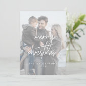 白お洒落メリークリスマス2縦写真 シーズンカード (スタンド正面)