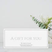 白お洒落印のギフト企業の証明書 招待状 (スタンド正面)