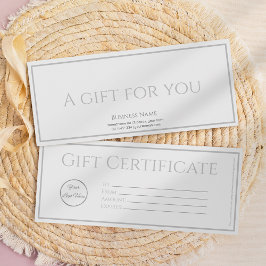 白お洒落印のギフト企業の証明書 招待状