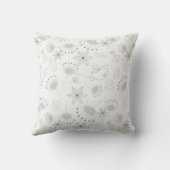 白お洒落地の花柄 クッション (裏面)