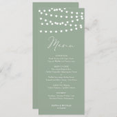 白お洒落妖精ライトセージ緑結婚の メニュー (正面/裏面)