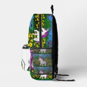 白お洒落紫誕生日ユニコーン プリントバックパック (右)