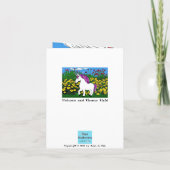 白お洒落紫誕生日ユニコーン 招待状 (裏面)