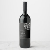 白お洒落色オンブラックフローリッシュ ワインラベル (正面)