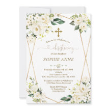 白お洒落花金ゴールド《キリスト教》洗礼式や命名式