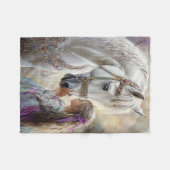 白お洒落馬Lilガールセレステシーン フリースブランケット (正面(横))