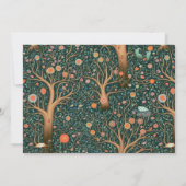 白お洒落鹿ウッドランドベビーシャワー 招待状 (裏面)