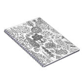 白お洒落黒化粧木柄 ノートブック (右側)