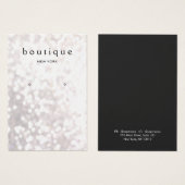 白お洒落《写真》ぼけ味イヤリング表示カード (正面&裏面)