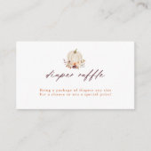 白かぼちゃと紫の花おむつラッフル エンクロージャーカード (正面)