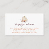 白かぼちゃと紫の花がシャワーを表示 エンクロージャーカード (正面)