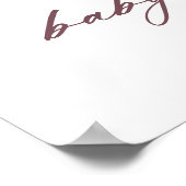 白かぼちゃと紫の花ベビーシャワーへようこそ ポスター (角)