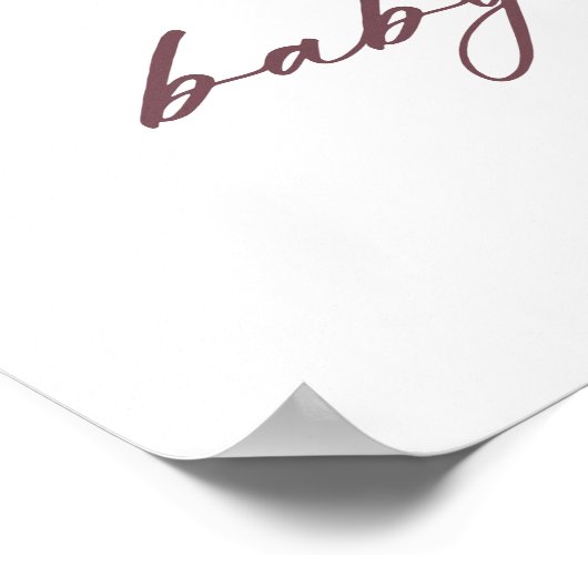 白かぼちゃと紫の花ベビーシャワーへようこそ ポスター (角)