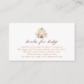 白かぼちゃと紫の花ベビー エンクロージャーカード (正面)