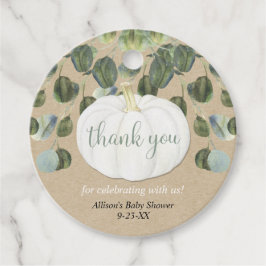 白かぼちゃ緑ユーカリ素朴秋 フェイバータグ