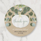 白かぼちゃ緑ユーカリ素朴秋 フェイバータグ (正面)