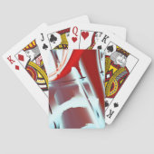 白から赤のクロップされたデジタ絵を描ル倍率 トランプ (裏面)