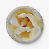 白から黄色の色合い ペーパープレート (正面)