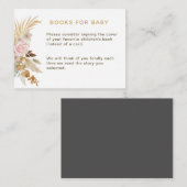 白かわいい水彩花赤ちゃんシャワー エンクロージャーカード (正面/裏面)