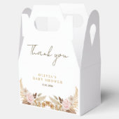 白かわいい水彩花赤ちゃんシャワー フェイバーボックス (オープン)