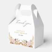 白かわいい水彩花赤ちゃんシャワー フェイバーボックス (正面サイド)