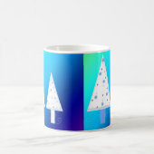白かわいらしいクリスマスツリー コーヒーマグカップ (中央)