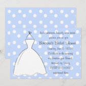 白かわいらしいドレス 招待状 (正面/裏面)