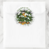 白かわいらしい雪考え滴 ラウンドシール (バッグ)