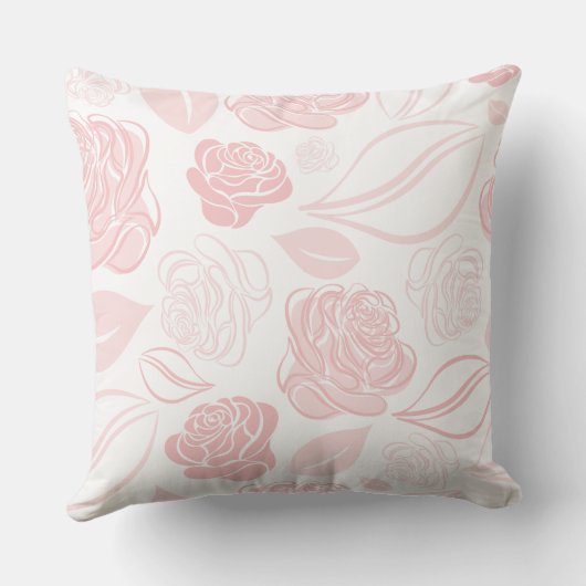 白かわいらしとバラの金ゴールドバラと葉 クッション (裏面)