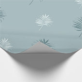 白かわいらしと青と葉 ラッピングペーパー (角)